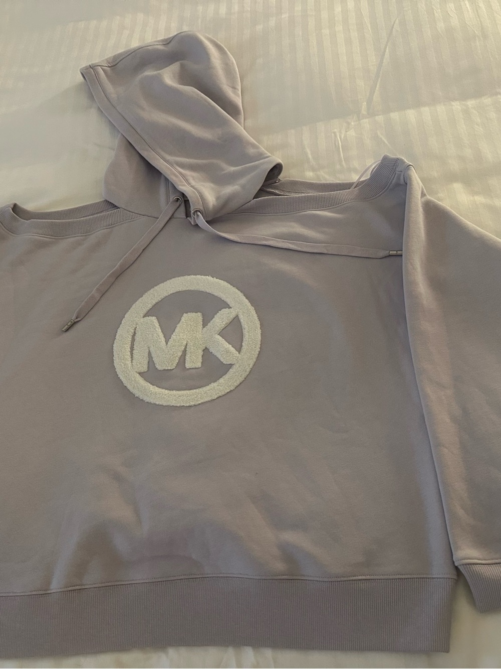 Michael Kors Lavender Crewneck Hoodie with White MK Logo